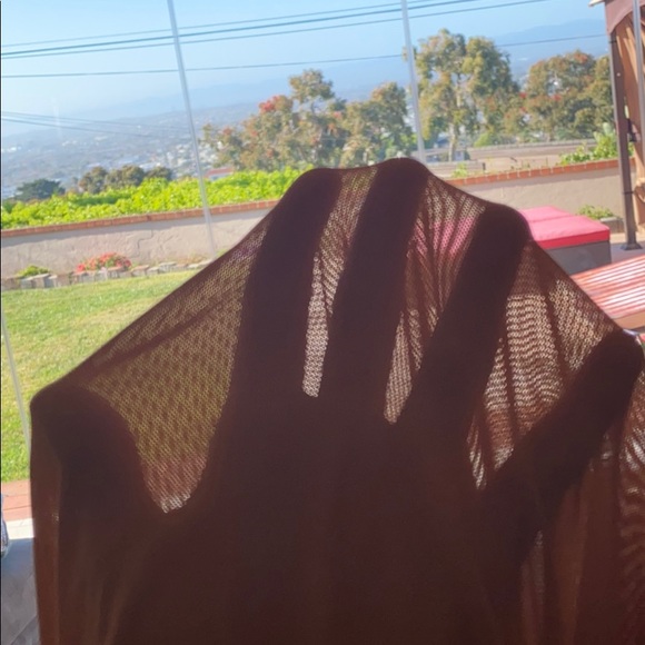 Caramel Mesh top from Forever 21. Super cute!!!! - Picture 2 of 4